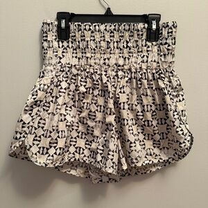 FP Movement by Free People Geometric Black and White Athletic Shorts